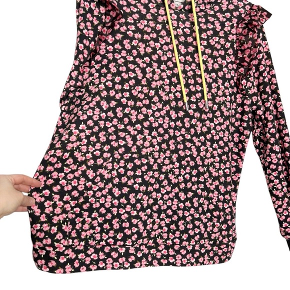 Sandy Liang X Target Pink Ditsy Floral Ruffle Hoodie Pullover - Picture 6 of 13